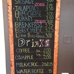 Menu board (picture courtesy of the business owner).