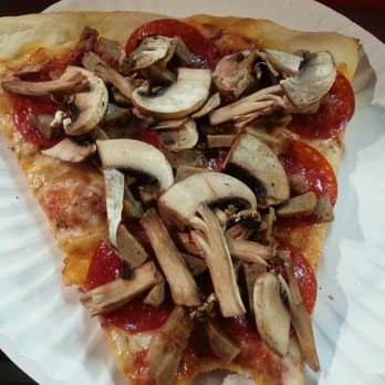 Amore Pizza - The Supreme. Pep, meatball & mushroom.  I waited 10 mins after my last slice - was still hungry and 1st was so good... - Food Trucks Near Me - Denver, Colorado