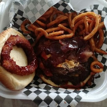 The Burger Life - Godzilla burger with fries - Burgers Near Me - Naperville, Illinois