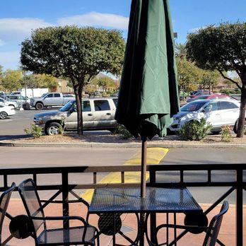AJ's Fine Foods - View of the parking lot from the patio - Grocery Near Me - Glendale, Arizona AJ's Fine Foods - View of the parking lot from the patio - Grocery Near Me - Glendale, Arizona