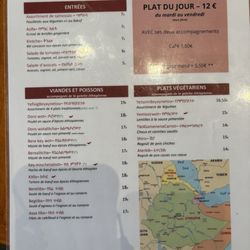 Les Saveurs d'Abyssinie - Menu