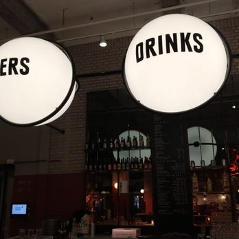 Foodhallen Rotterdam - Globes above the bar. - Food Court Near Me - Rotterdam, ZH