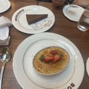 La Grande Boucherie - Crème brûlée and MILK CHOCOLATE/CARAMEL TART - French Near Me - New York, New York La Grande Boucherie - Crème brûlée and MILK CHOCOLATE/CARAMEL TART - French Near Me - New York, New York