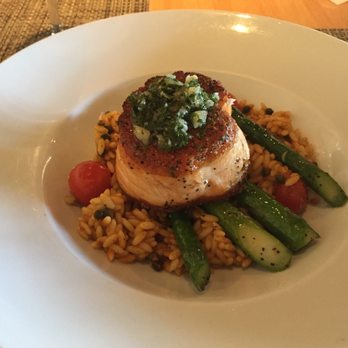 Tolay Restaurant - Salmon & Risotto with local Cabernet. Bread pudding for desert. - New American Near Me - Petaluma, California