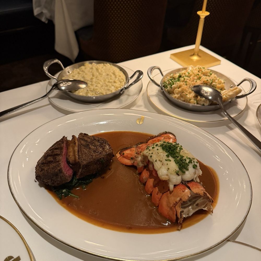 Don's Prime - Surf and Turf, creamed corn and mac and cheese. - Steakhouses Near Me - Las Vegas, Nevada Don's Prime - Surf and Turf, creamed corn and mac and cheese. - Steakhouses Near Me - Las Vegas, Nevada
