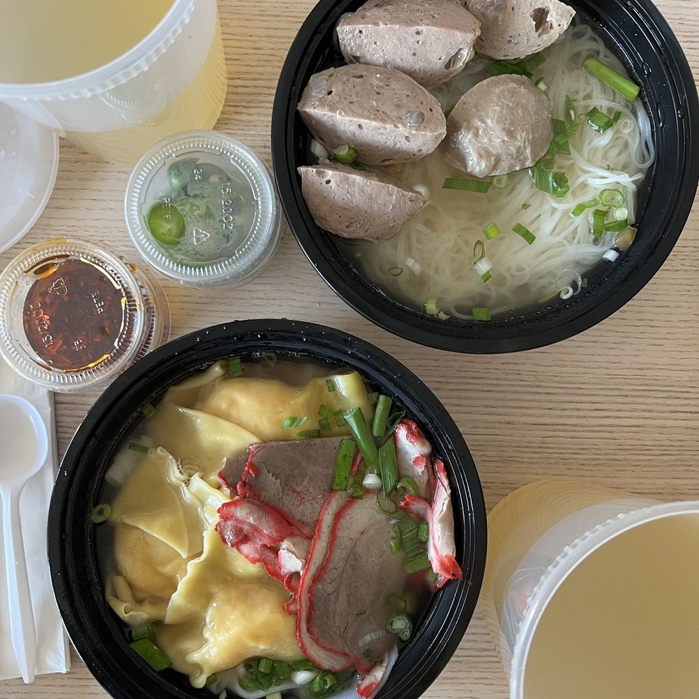 China Chen - Beef Ball Rice Noodle Soup + Shrimp Wonton Rice and Egg Noodle Soup - Chinese Near Me - San Jose, California China Chen - Beef Ball Rice Noodle Soup + Shrimp Wonton Rice and Egg Noodle Soup - Chinese Near Me - San Jose, California