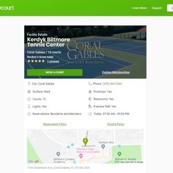 Biltmore Tennis Center - Book your tennis needs on Playbycourt!