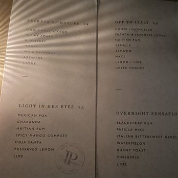 Patent Pending - Seasonal menu. - Speakeasies Near Me - New York, New York Patent Pending - Seasonal menu. - Speakeasies Near Me - New York, New York
