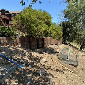 Lucio Landscape Construction  - New retaining wall - 125 feet all came in under budget! - Landscaping Near Me