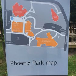 Pheonix Park - Park map, detailing all the different areas.