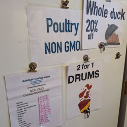 Banbury Cross Farm - Various refrigerators have menus