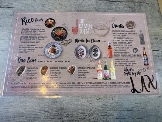 Menu photo 2 The Ramen Joint Los Angeles, CA Menu photo 2 The Ramen Joint Los Angeles, CA