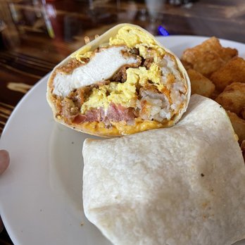 Redhead Bay Cafe - Loaded Burrito w/ Fried Chicken - New American Near Me - Virginia Beach, Virginia Redhead Bay Cafe - Loaded Burrito w/ Fried Chicken - New American Near Me - Virginia Beach, Virginia