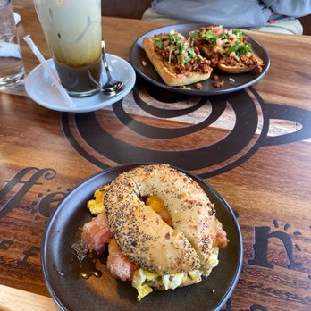 Coffee Links Cuisine - Ogden Bagel, Molette, and Iced Grinch - Cafes Near Me - South Ogden, Utah