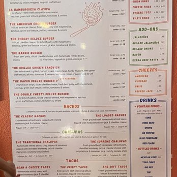 Filé's Burgers - Menu - Burgers Near Me - San Antonio, Texas