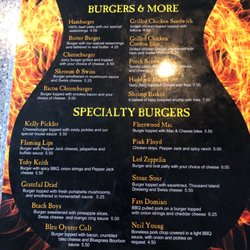 Ring of Fire Bar - Menu