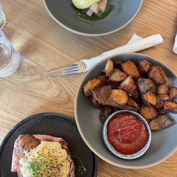 Nemesis Coffee - Sablefish Benny, Croque monsieur croissant and potatoes - Coffee & Tea Near Me - Vancouver, British Columbia Nemesis Coffee - Sablefish Benny, Croque monsieur croissant and potatoes - Coffee & Tea Near Me - Vancouver, British Columbia