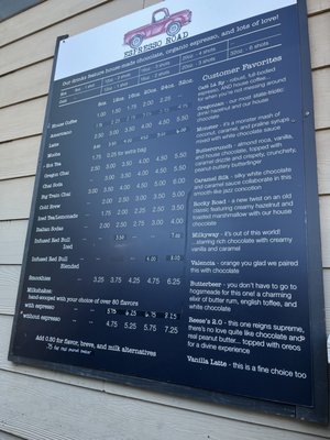 Menu photo 3 Espresso Road Salem, OR