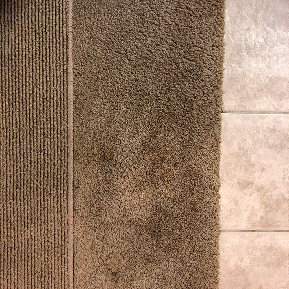 America's Carpet Guy - This is one of the larger areas of our carpet that still looks very dirty after their cleaning. - Carpet Cleaning Near Me - Fresno, California