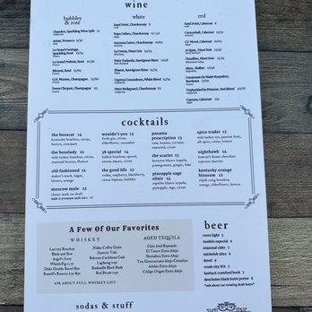 Bosscat Kitchen & Libations - Drink menu - New American Near Me - Houston, Texas