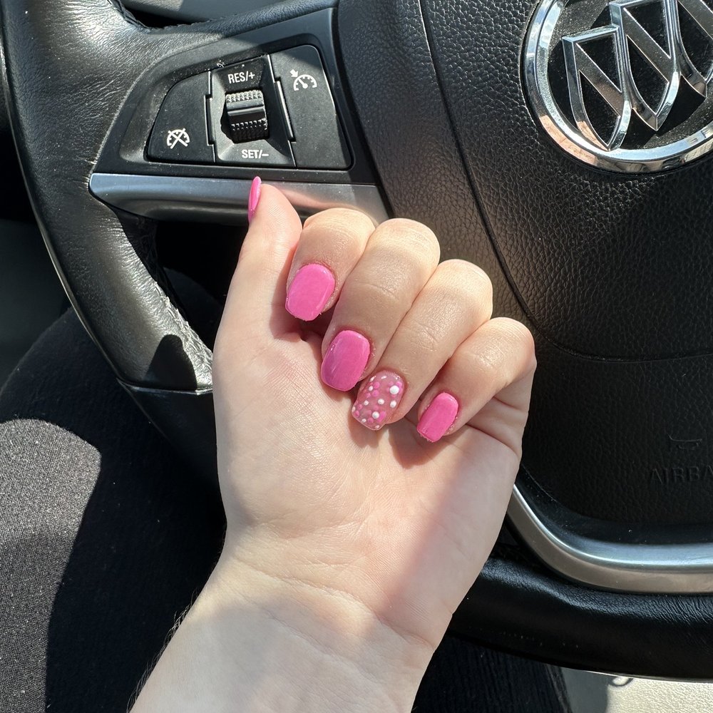 Dip mani with nail art Dip mani with nail art