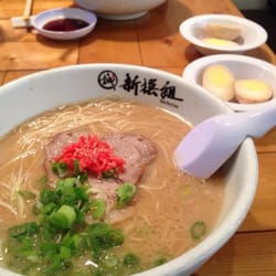 Shin-Sen-Gumi Hakata Ramen - Little Tokyo - Shinsengumi ramen hakata style with side egg