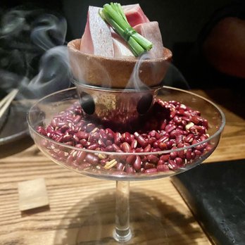 Oishii Boston - Sakura Smoked Hamachi ($23) - Japanese Near Me - Boston, Massachusetts