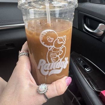 Randy's Donuts - Great Iced Coffee with almond milk & sf vanilla! - Donuts Near Me - Fresno, California Randy's Donuts - Great Iced Coffee with almond milk & sf vanilla! - Donuts Near Me - Fresno, California