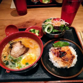 RAMEN-SAN - Lunch special $15 with tonkatsu ramen and miso salmon rice - Ramen Near Me - Chicago, Illinois RAMEN-SAN - Lunch special $15 with tonkatsu ramen and miso salmon rice - Ramen Near Me - Chicago, Illinois