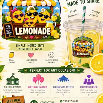 Hillman's Craft Lemonade - Caterers Near Me - Apple Valley, California Hillman's Craft Lemonade - Caterers Near Me - Apple Valley, California