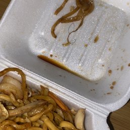 Haïr in my House Lo Mein. Never eating there again. Haïr in my House Lo Mein. Never eating there again.