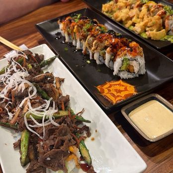 Komachi Sushi - Our 3 rolls, cowboy, Spider man, and code 3 - Japanese Near Me - Lodi, California Komachi Sushi - Our 3 rolls, cowboy, Spider man, and code 3 - Japanese Near Me - Lodi, California
