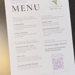 The menu created for my son's engagement party. The menu created for my son's engagement party.