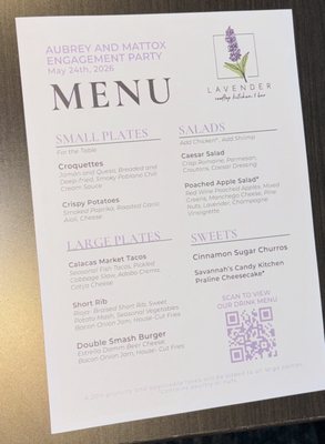 Menu photo 1 Lavender Rooftop Kitchen & Bar Savannah, GA