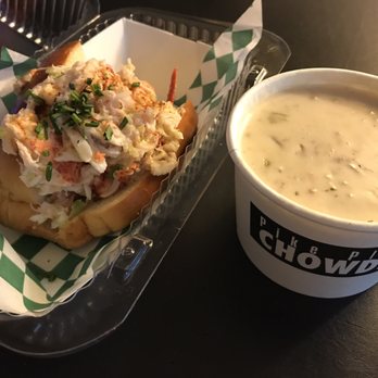 Pike Place Chowder - Pacific Place - Half lobster roll and New England clam chowder - Seafood Near Me - Seattle, Washington