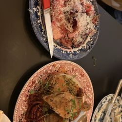 Half chicken dish & beet salad