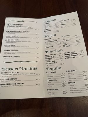 Menu photo 1 Grace's Houston, TX
