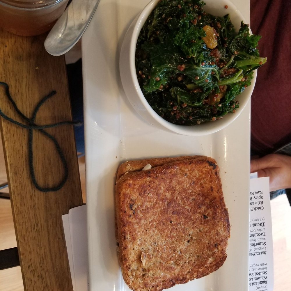 The Vegetable Hunter - Pesto Grilled Cheese with side of kale and quinoa salad - Vegetarian Near Me - Harrisburg, Pennsylvania The Vegetable Hunter - Pesto Grilled Cheese with side of kale and quinoa salad - Vegetarian Near Me - Harrisburg, Pennsylvania