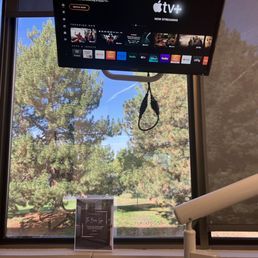 Nice view when sitting in the chair.