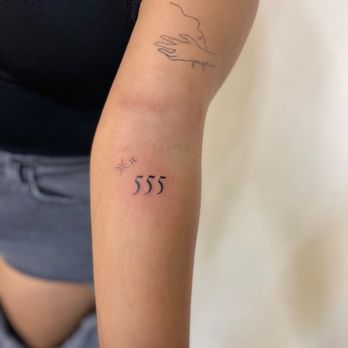 Playink Tattoo Studio - Angel number tatoo done by jojo - Tattoo Near Me - Placentia, California