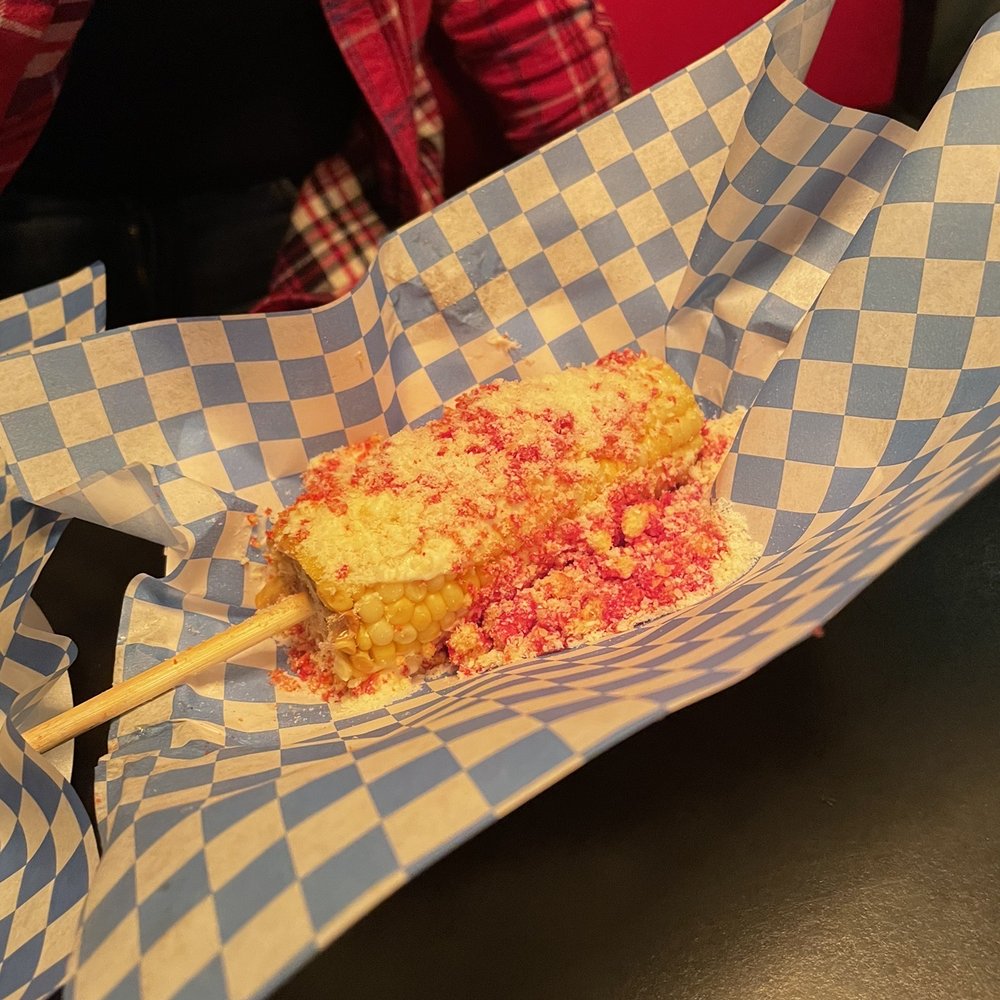 Corn, hot Cheetos Corn, hot Cheetos