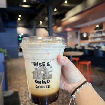 Rise & Grind Coffee - Iced black sugar latte - Coffee & Tea Near Me - Oakland, California Rise & Grind Coffee - Iced black sugar latte - Coffee & Tea Near Me - Oakland, California