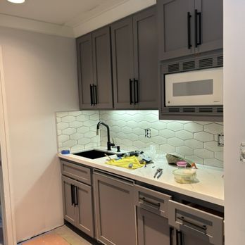 Sunset Painting - Dark gray cabinet refinish - Painters Near Me - Antioch, California Sunset Painting - Dark gray cabinet refinish - Painters Near Me - Antioch, California