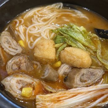 Ji Bei Chuan Authentic Asian Noodles - R14. Mala Spicy Soup Pork intestine Rice Noodle - Noodles Near Me - Brooklyn, New York