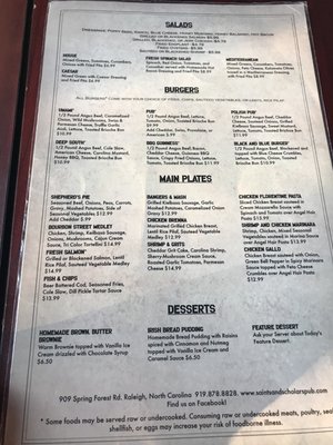 Menu photo 5 Saints & Scholars Pub Raleigh, NC Menu photo 5 Saints & Scholars Pub Raleigh, NC