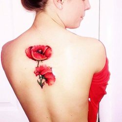 Moo Tattoo - watercolor flower by Noah