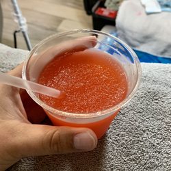 Nails of America - Complementary strawberry lemonade margarita?! Yes please!
