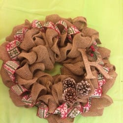 JOANN Fabric and Crafts - One of the wreaths I made.