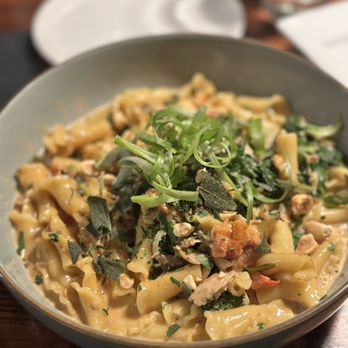 Moonshine 152 - Menu Addition: Chef Asia's Famous Louisiana Braised Rabbit Pasta - New American Near Me - Boston, Massachusetts
