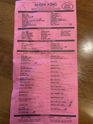 Menu photo 4 Sushi King McHenry, IL